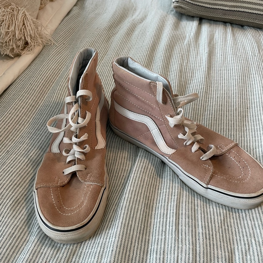 Pink High-Top Vans Sneakers